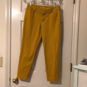 Old Navy Pixie Mid-Rise Mustard Pants